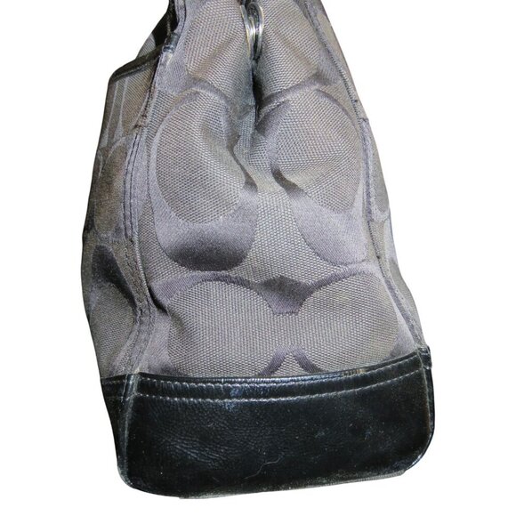 Coach 2014 Black Signature C Logo Canvas & Patent Leather Carryall Handbag - Picture 3 of 11